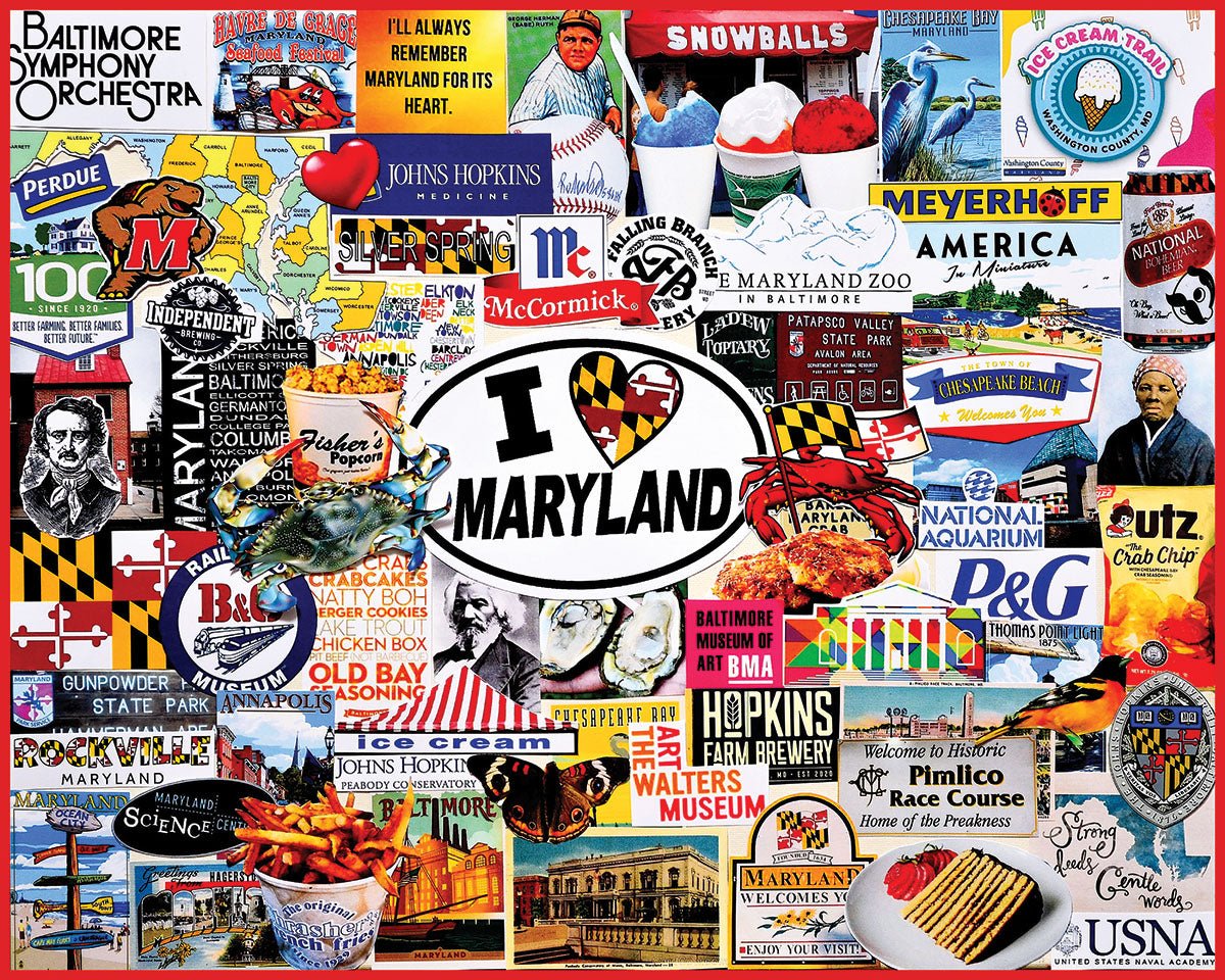 I Love Maryland (1810pz) - 1000 Piece Jigsaw Puzzle